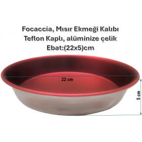 Focaccia Kalıbı, Yuvarlak - Ebat:(Ø22xh5)cm